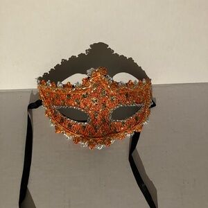 Elegant Orange Masquerade Mask